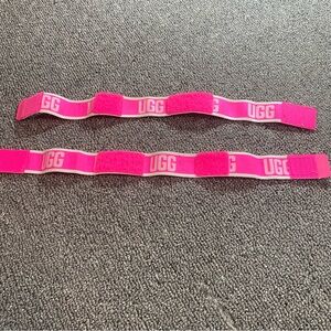 UGG Sport Yeah Slide Straps Hot Pink White Logo Print Barbiecore Y2K Vibrant
